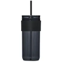 Serendipio Mayfair Plastic Tumbler & Straw Black